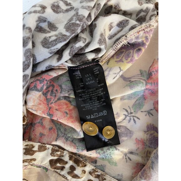 Anthropologie Pilcro Mixed Animal Floral Print Long Sleeve Western buttons Sz M - Picture 5 of 10